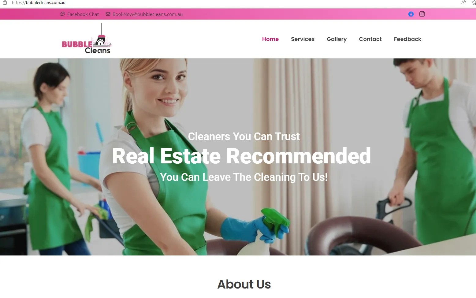 Bubble Website Display